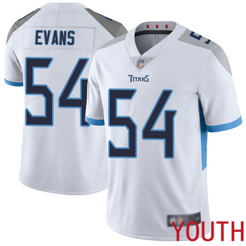 Tennessee Titans Limited White Youth Rashaan Evans Road Jersey NFL Football #54 Vapor Untouchable->youth nfl jersey->Youth Jersey
